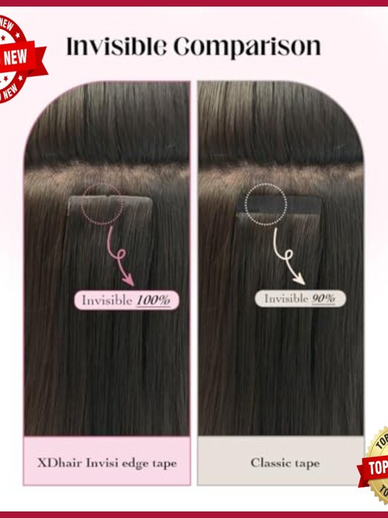 20 Inch Human Hair Tape Extensions 20 Pieces Seamless Injected Balayage main image 4